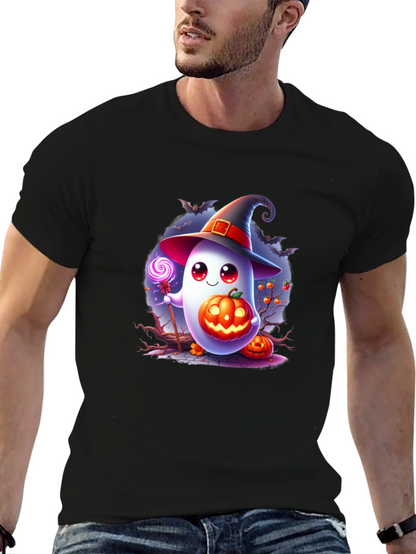 Halloween Ghost T-Shirt - Cute Pumpkin Witch Graphic Tee