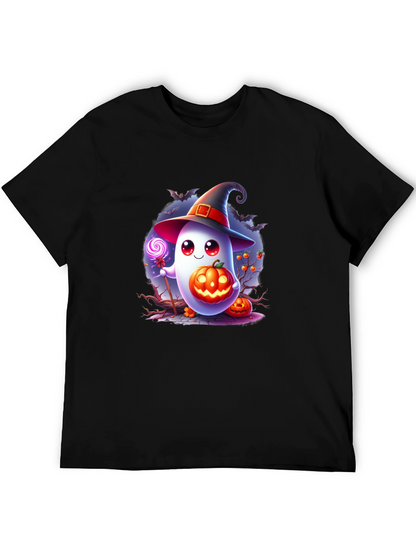 Halloween Ghost T-Shirt - Cute Pumpkin Witch Graphic Tee