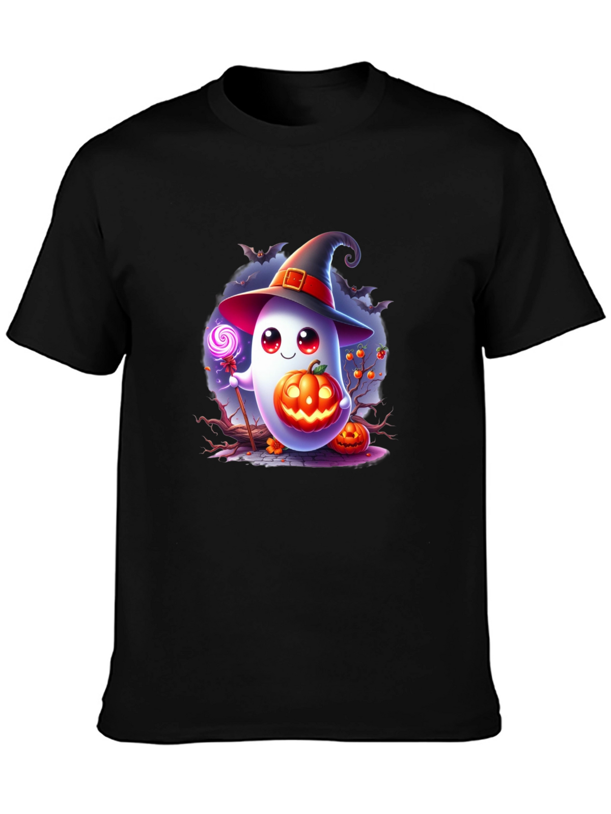 Halloween Ghost T-Shirt - Cute Pumpkin Witch Graphic Tee