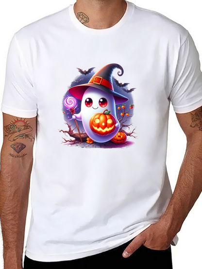 Halloween Ghost T-Shirt - Cute Pumpkin Witch Graphic Tee