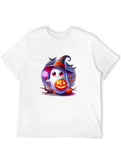Halloween Ghost T-Shirt - Cute Pumpkin Witch Graphic Tee