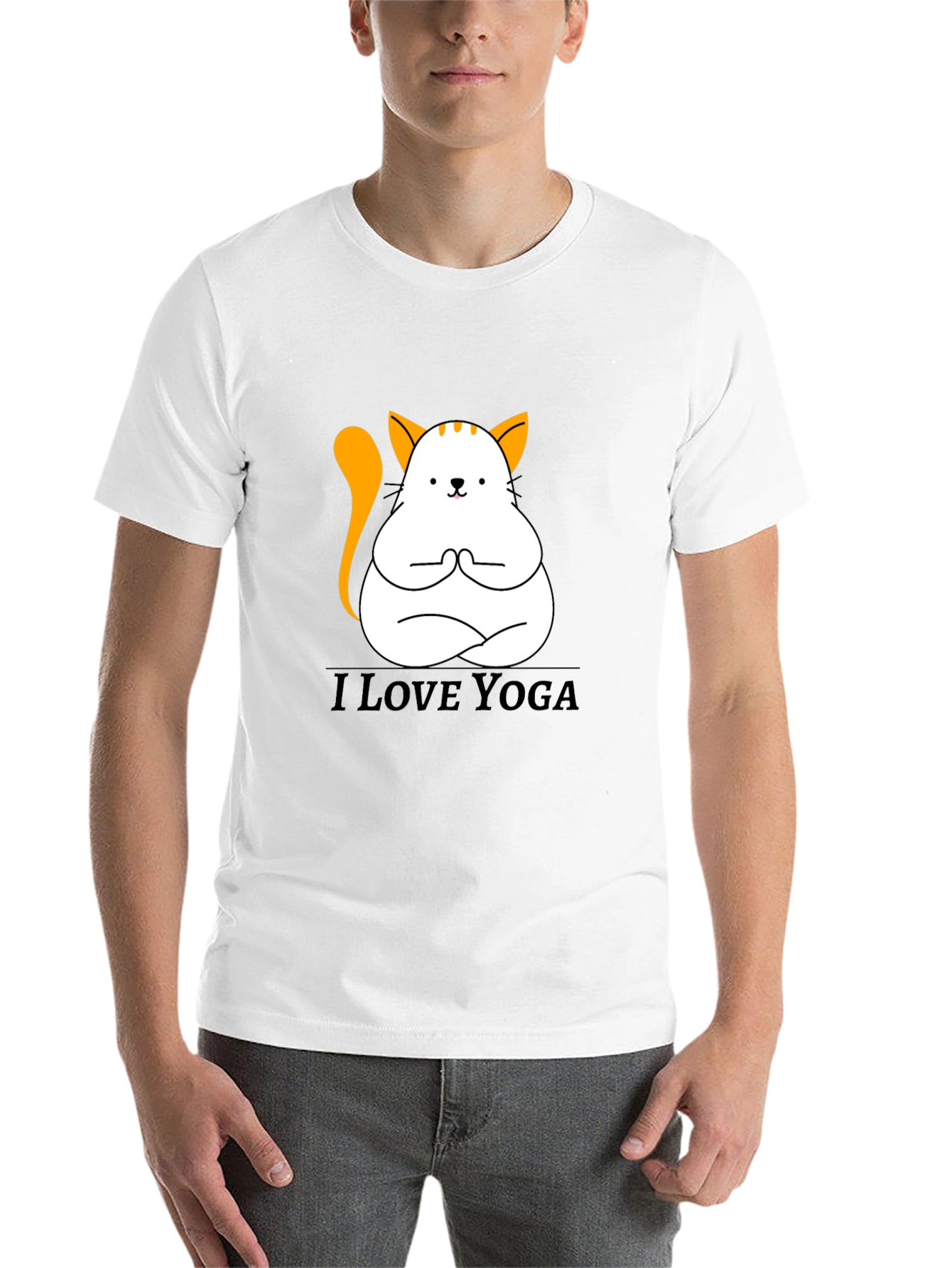 Yoga Cat T-Shirt - Meditating Kitten Graphic Tee