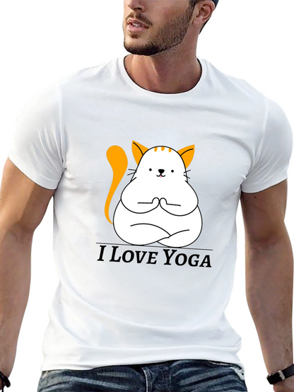 Yoga Cat T-Shirt - Meditating Kitten Graphic Tee