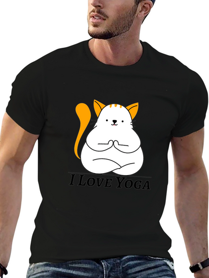 Yoga Cat T-Shirt - Meditating Kitten Graphic Tee