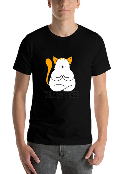 Yoga Cat T-Shirt - Meditating Kitten Graphic Tee