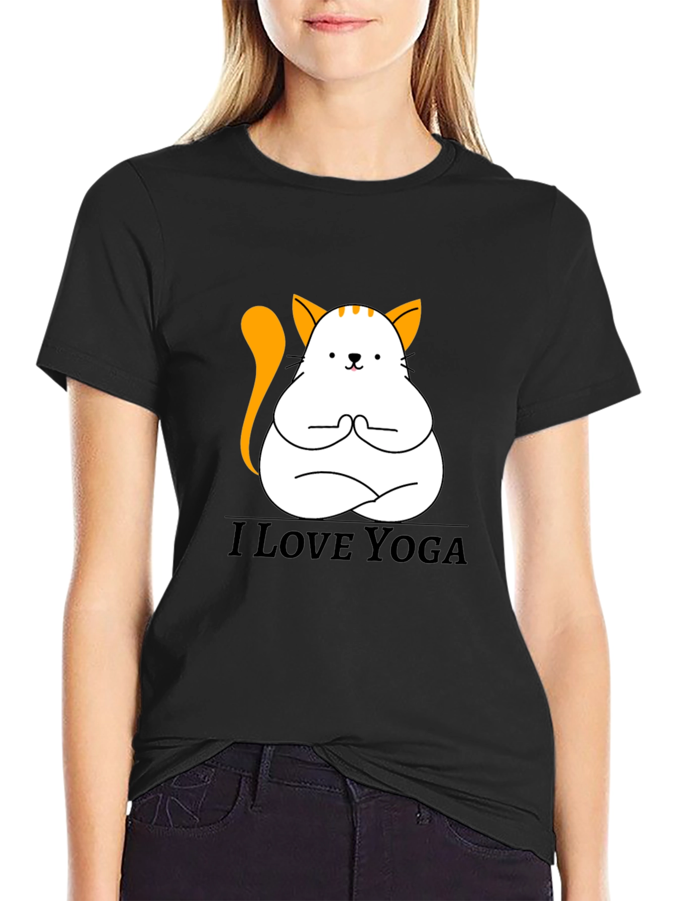 Yoga Cat T-Shirt - Meditating Kitten Graphic Tee