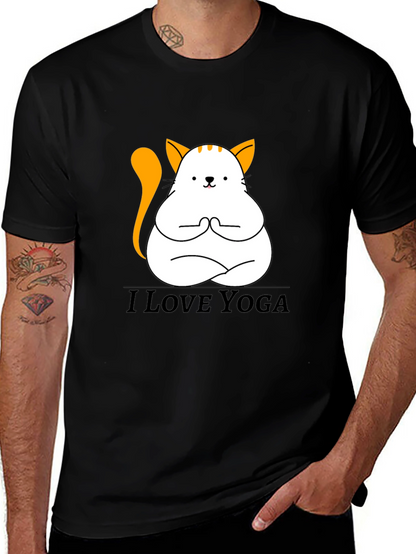 Yoga Cat T-Shirt - Meditating Kitten Graphic Tee