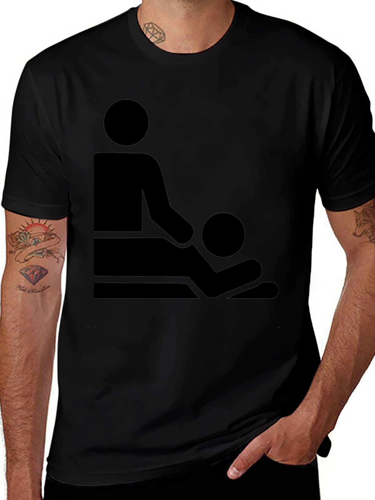 Massage Therapy Graphic T-Shirt - Black