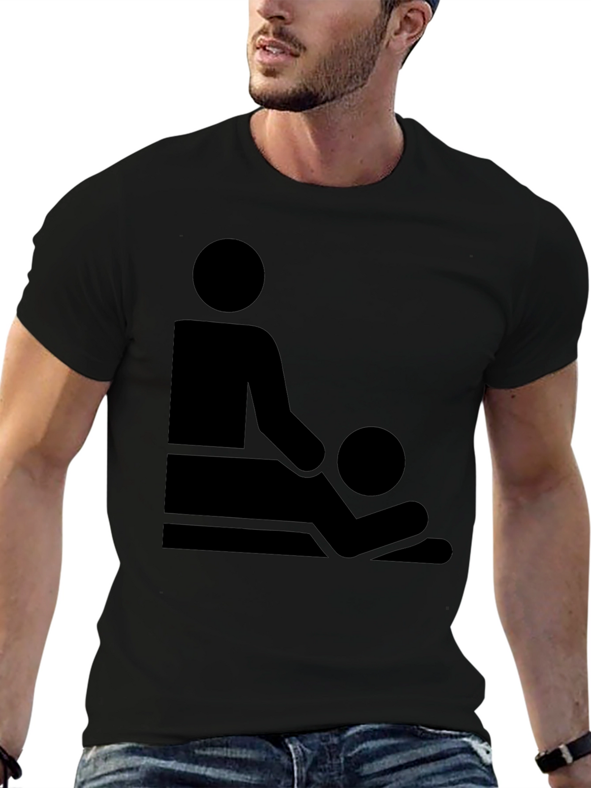 Massage Therapy Graphic T-Shirt - Black