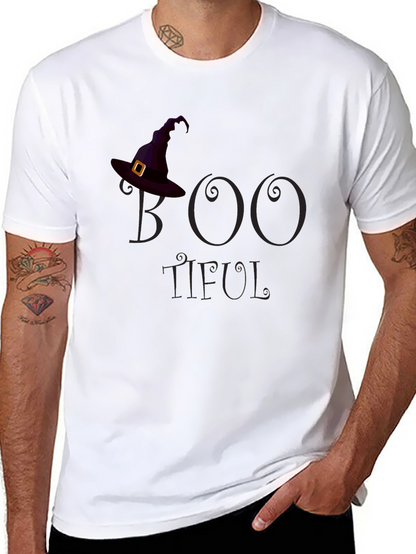 Boo-Tiful Halloween T-Shirt - Witch Hat Design