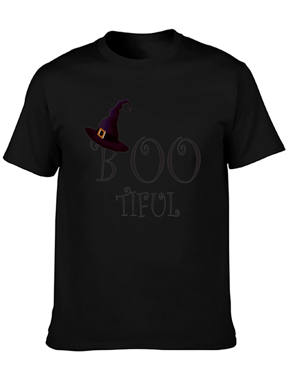 Boo-Tiful Halloween T-Shirt - Witch Hat Design