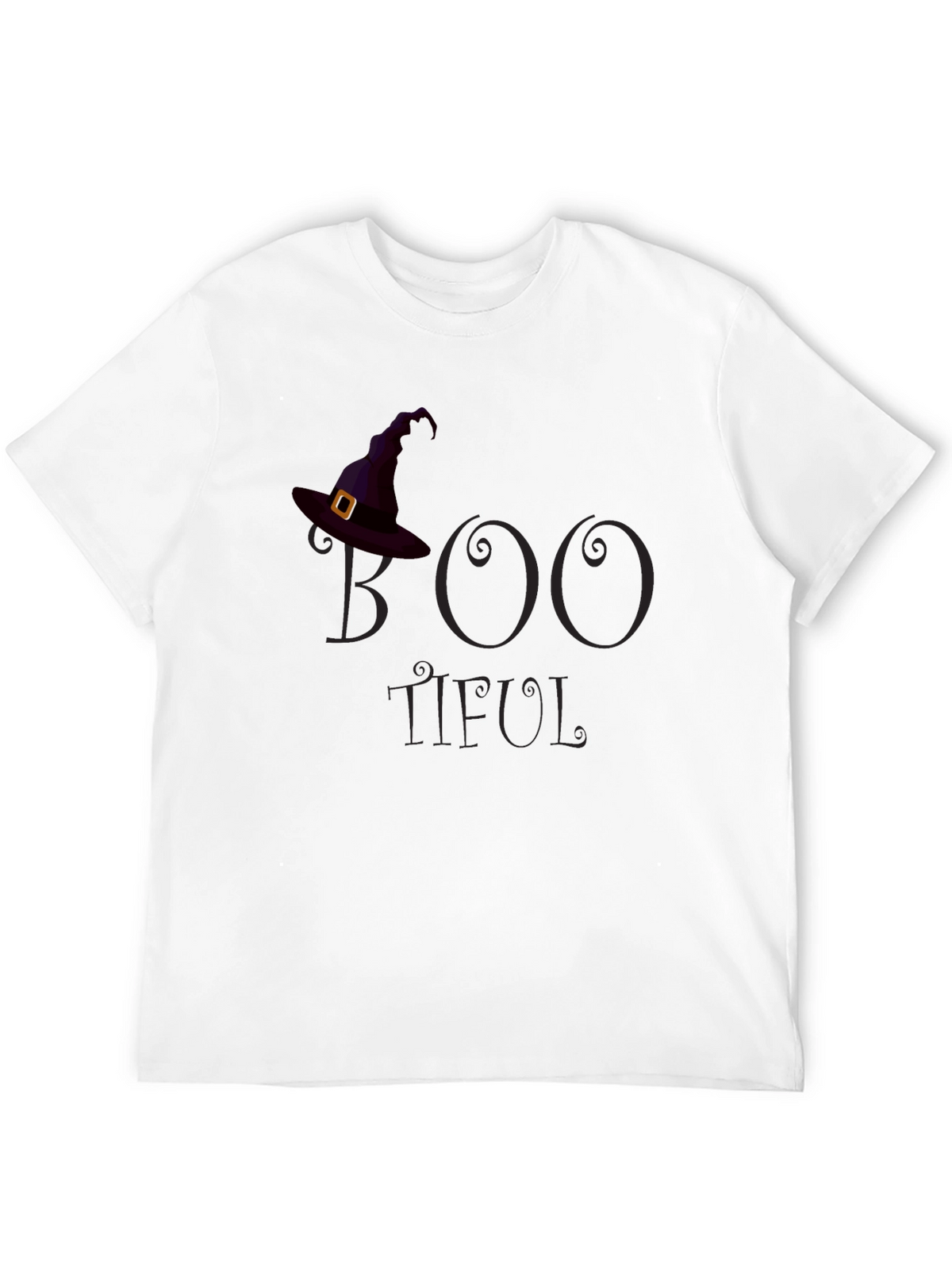 Boo-Tiful Halloween T-Shirt - Witch Hat Design