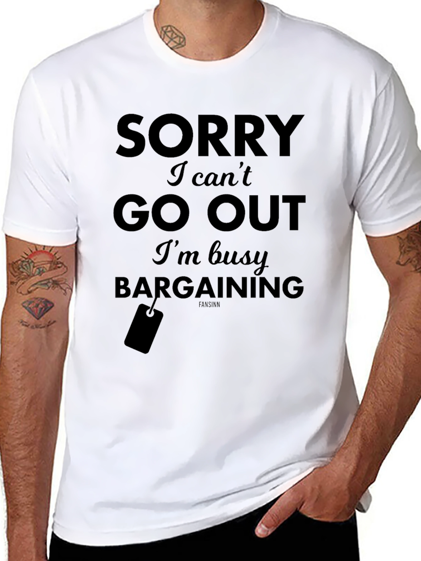 Sorry Busy Bargaining T-Shirt - Black