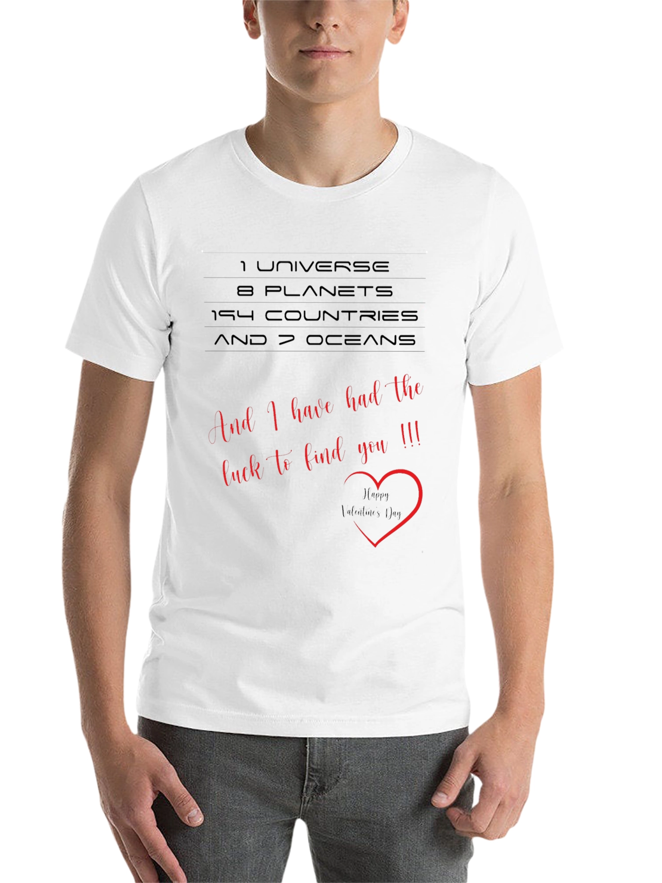 Romantic Valentines Day Graphic Tee - 1 Universe