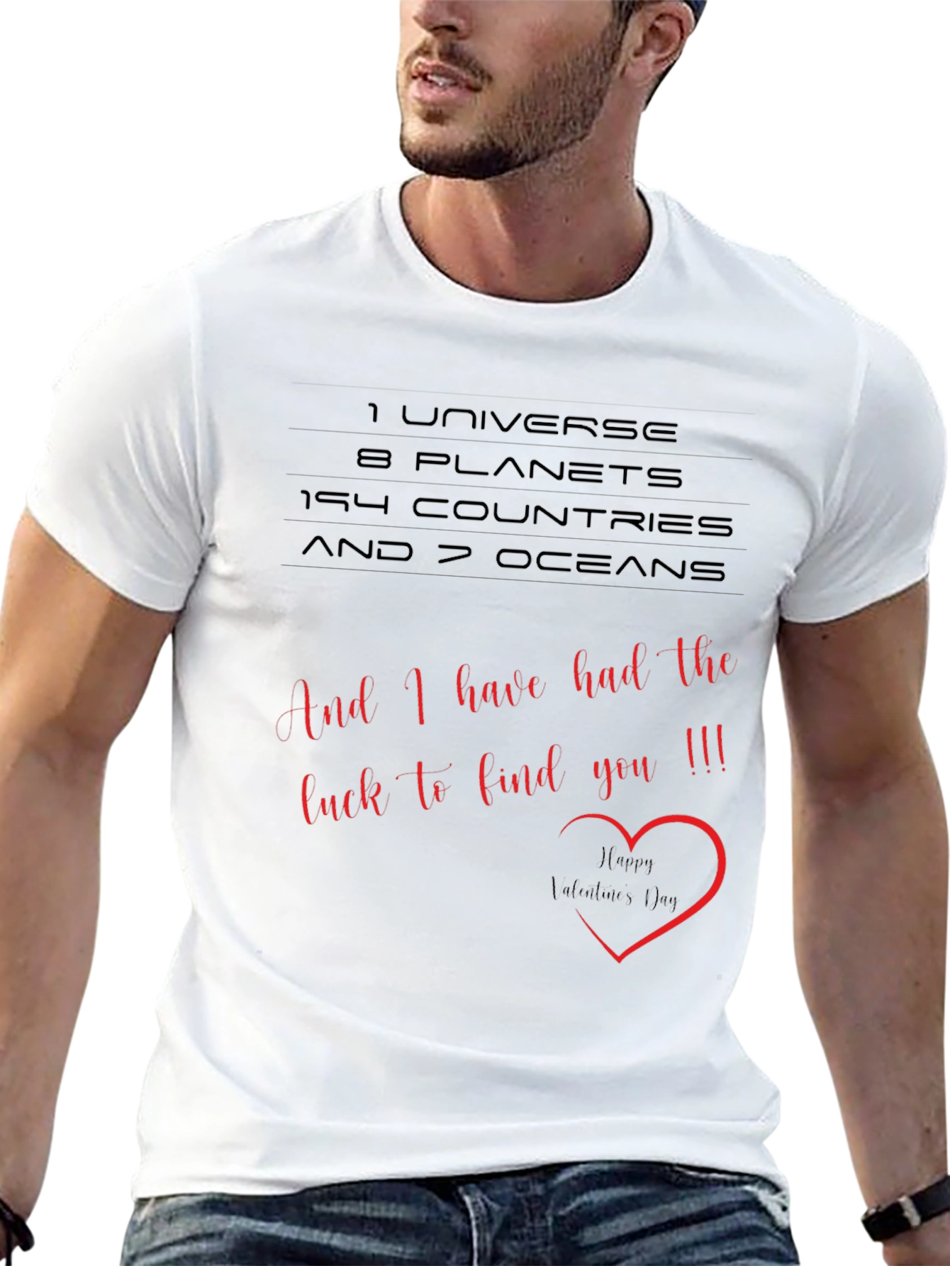 Romantic Valentines Day Graphic Tee - 1 Universe
