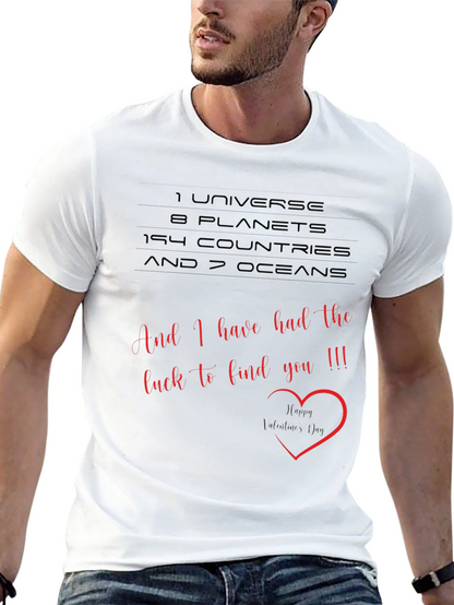 Romantic Valentines Day Graphic Tee - 1 Universe