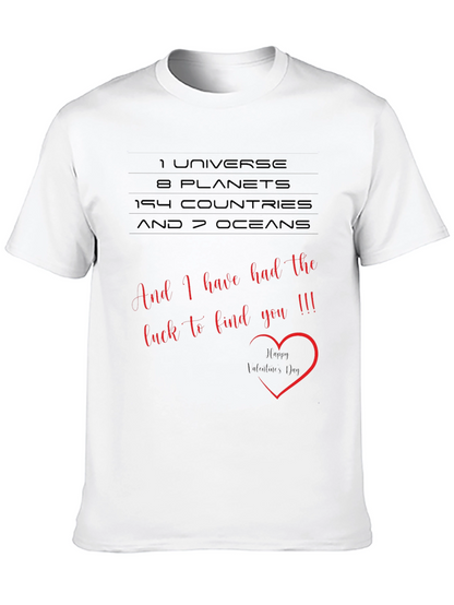 Romantic Valentines Day Graphic Tee - 1 Universe