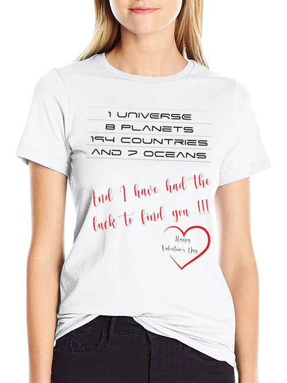 Romantic Valentines Day Graphic Tee - 1 Universe