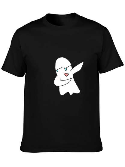 Dabbing Ghost Graphic Black T-Shirt