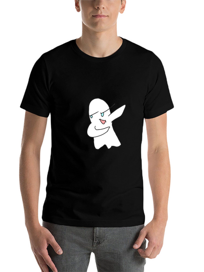 Dabbing Ghost Graphic Black T-Shirt