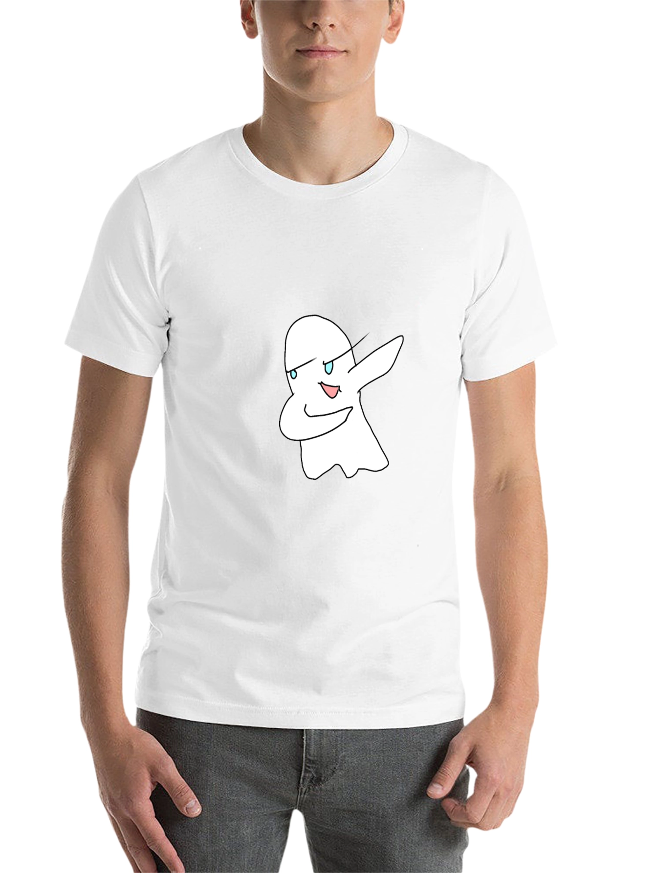 Dabbing Ghost Graphic Black T-Shirt