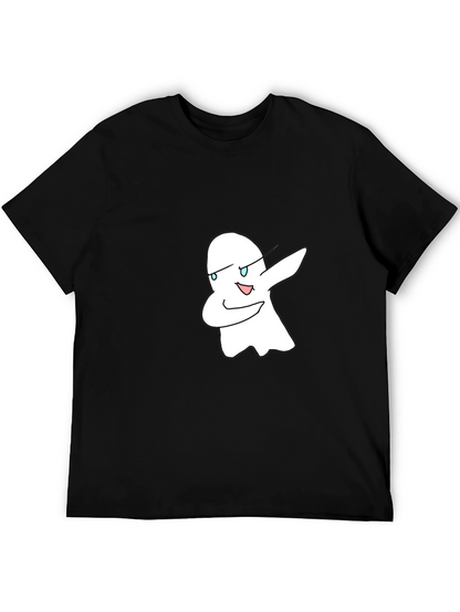 Dabbing Ghost Graphic Black T-Shirt