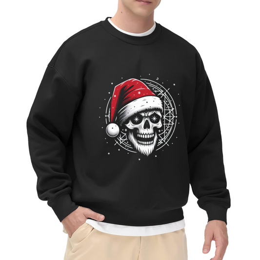 Gothic Santa Skull Dark Christmas Crewneck Sweatshirt