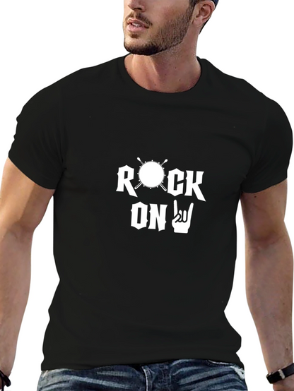 Rock On T-Shirt - Drummer Design