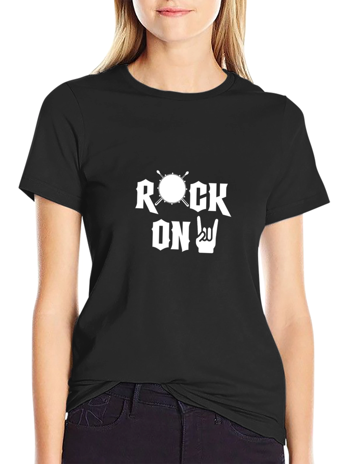 Rock On T-Shirt - Drummer Design