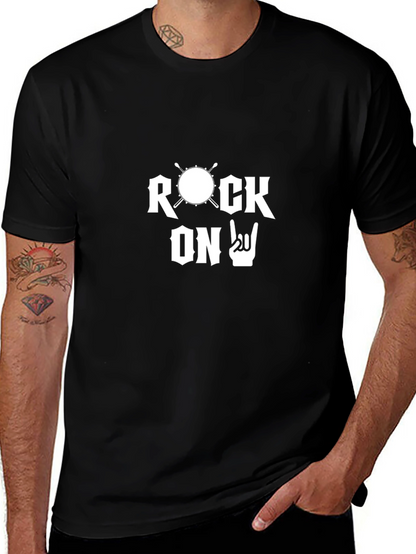 Rock On T-Shirt - Drummer Design