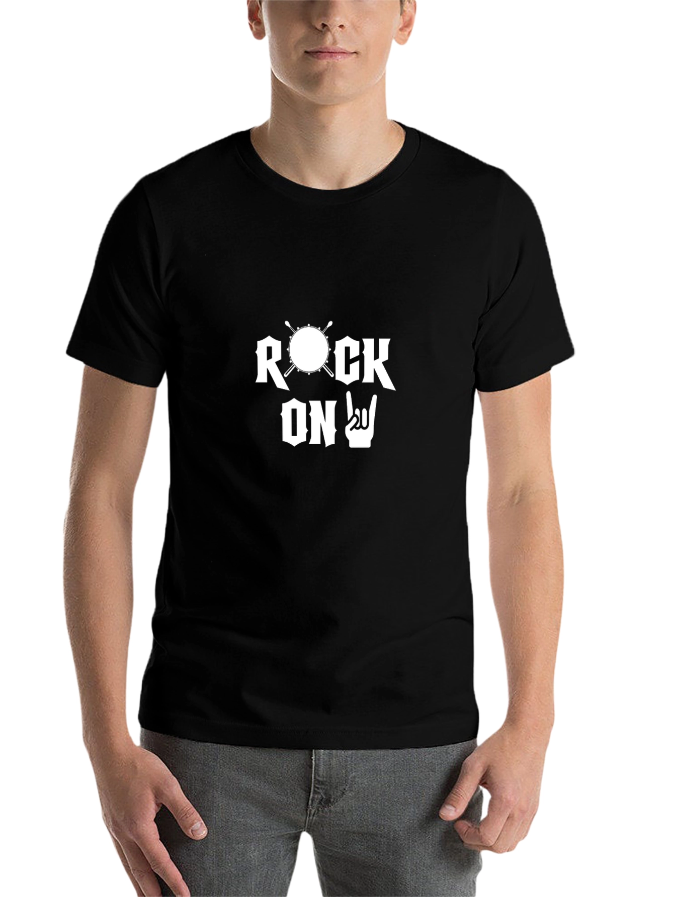 Rock On T-Shirt - Drummer Design