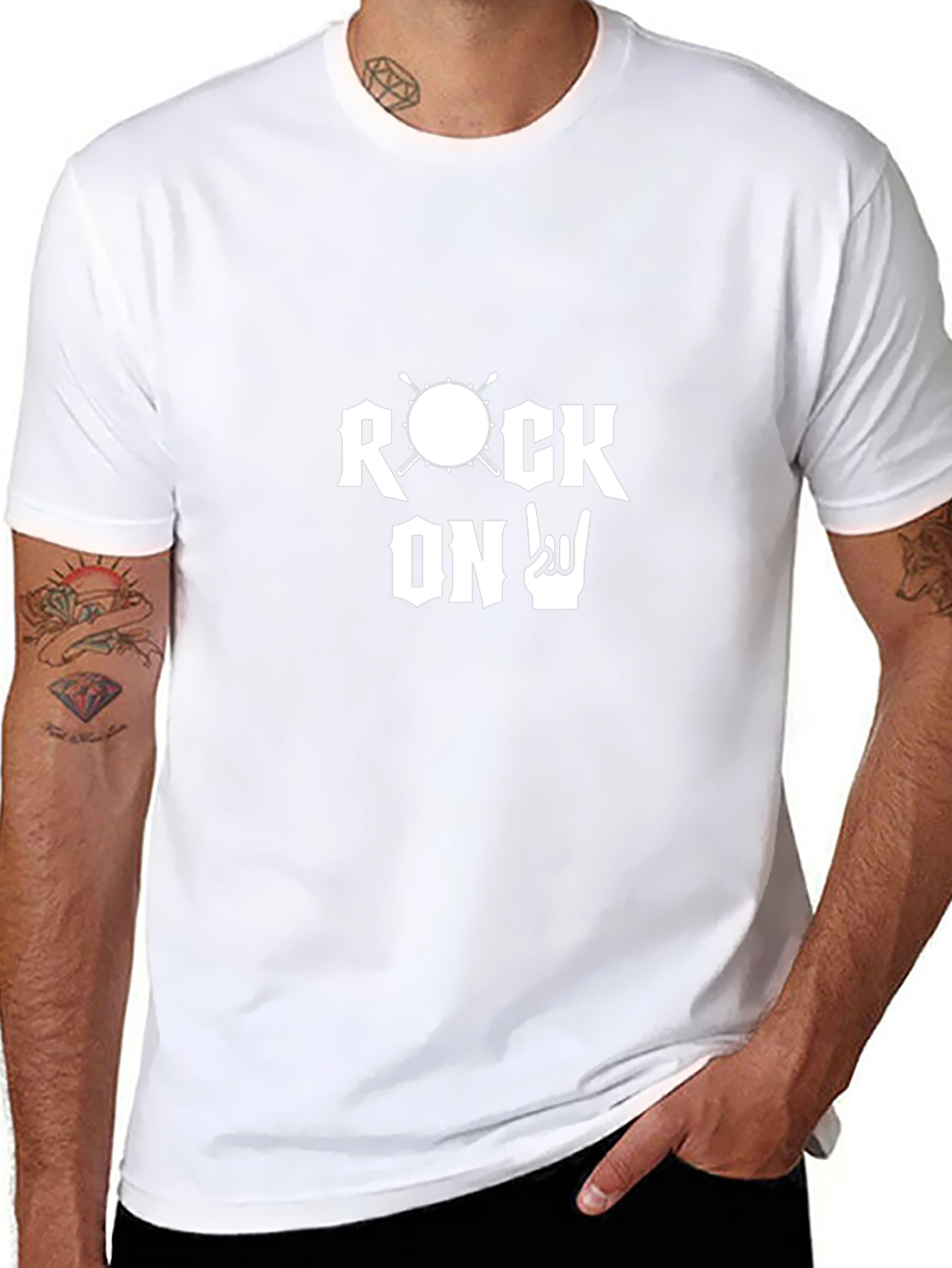 Rock On T-Shirt - Drummer Design