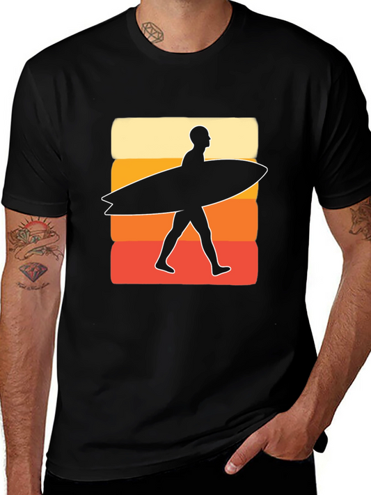 Retro Surfer Graphic Tee - Vintage Style Surf Shirt