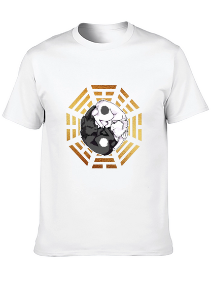 Yin Yang Cats Graphic T-Shirt