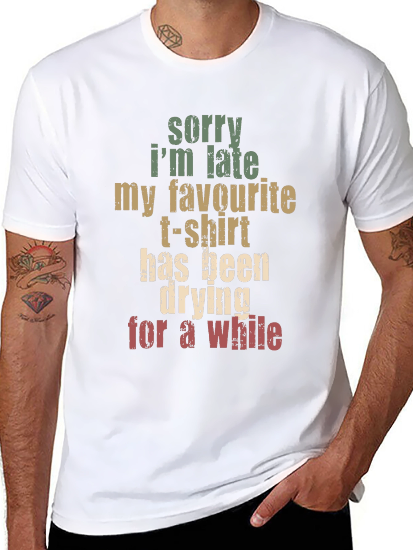 Funny Graphic Tee: Sorry Im Late