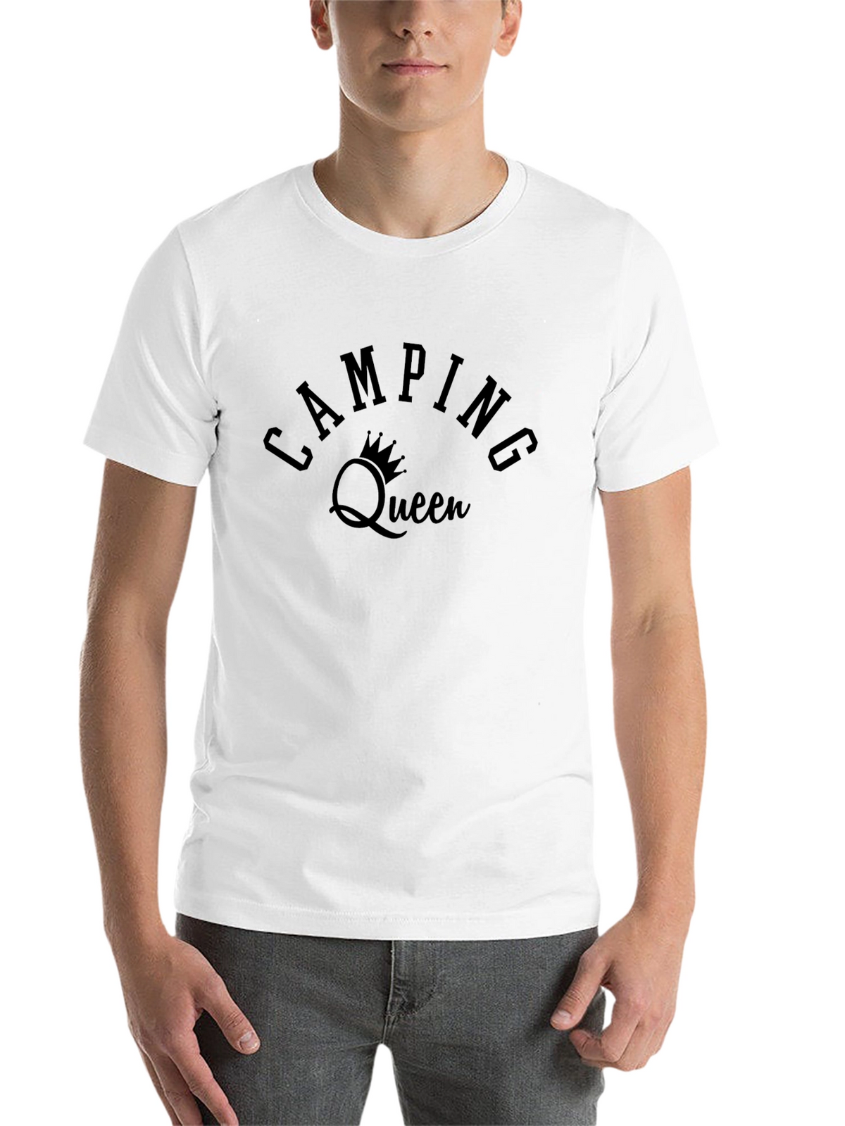 Camping Queen T-Shirt - Black Cotton Tee