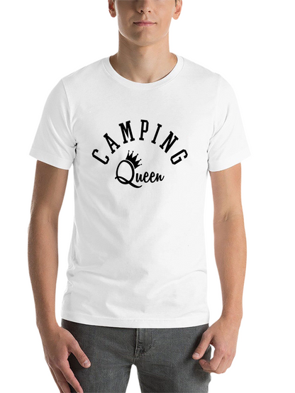 Camping Queen T-Shirt - Black Cotton Tee