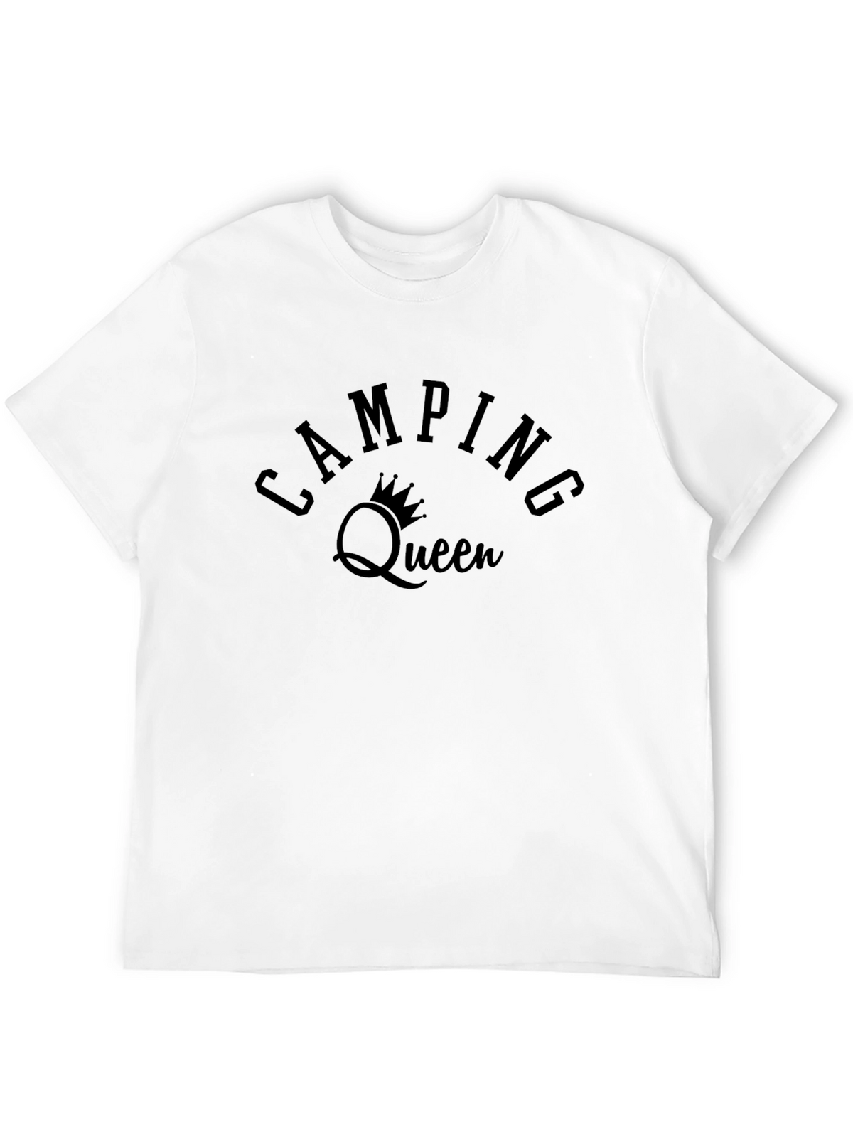 Camping Queen T-Shirt - Black Cotton Tee