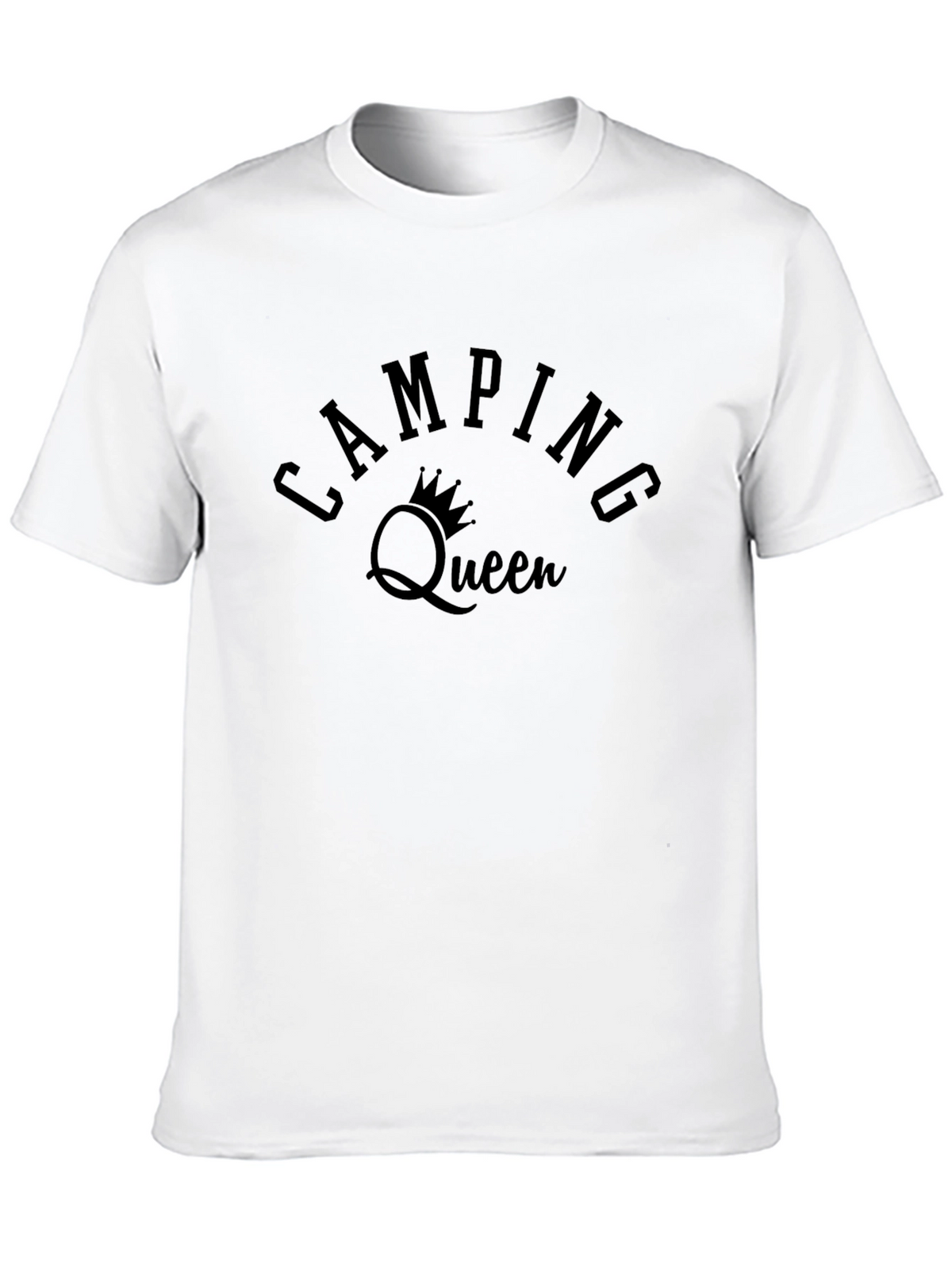 Camping Queen T-Shirt - Black Cotton Tee