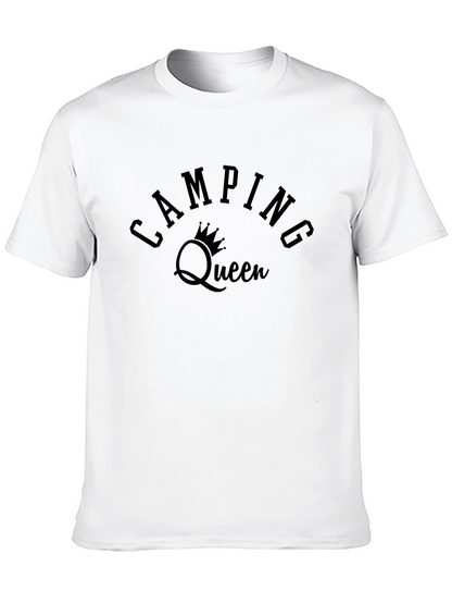Camping Queen T-Shirt - Black Cotton Tee