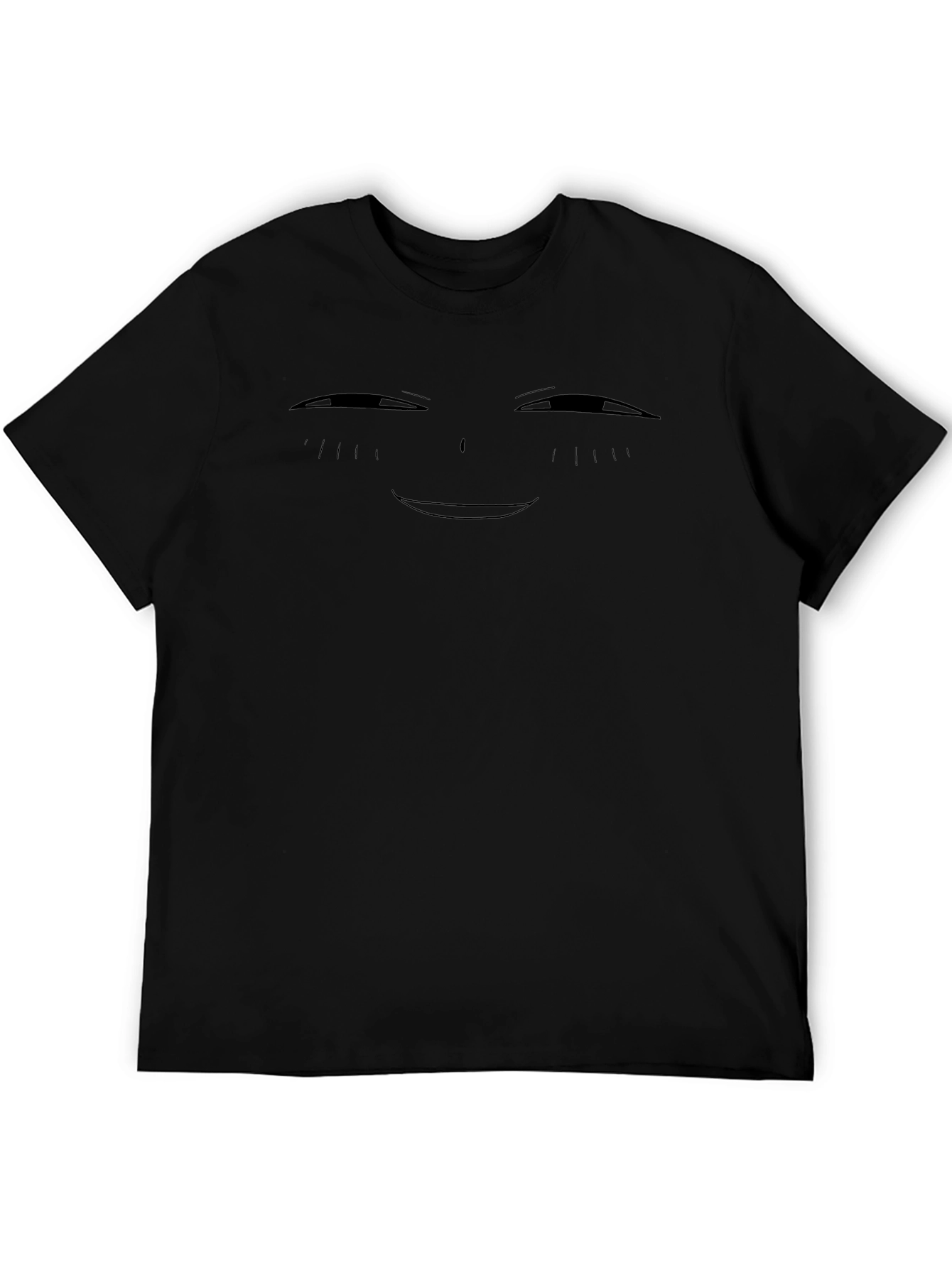 Smug Anime Face Black T-Shirt