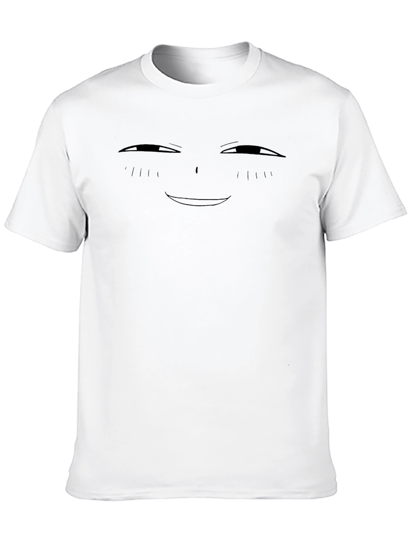 Smug Anime Face Black T-Shirt