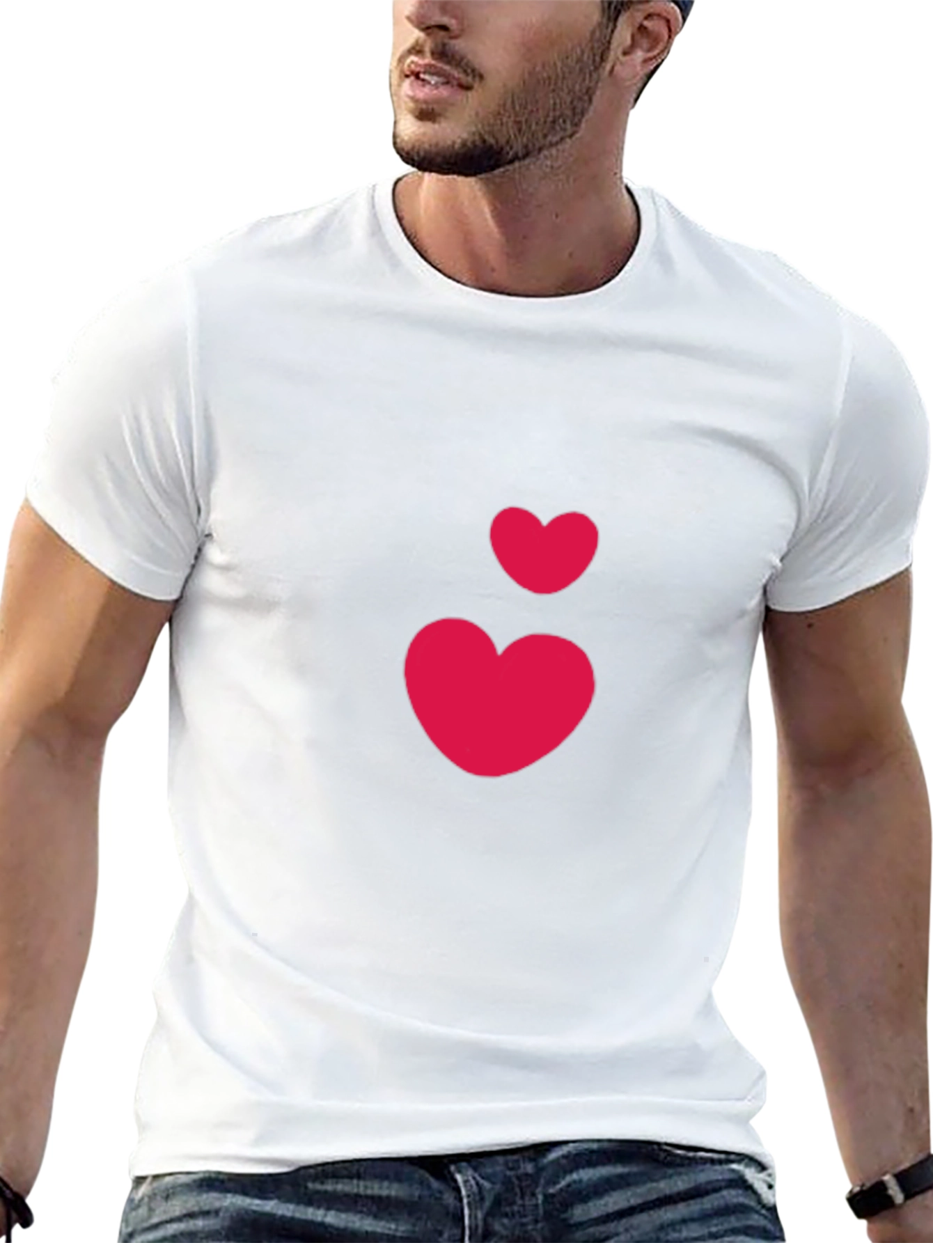 Heart Graphic Black T-Shirt - Casual Stylish Tee