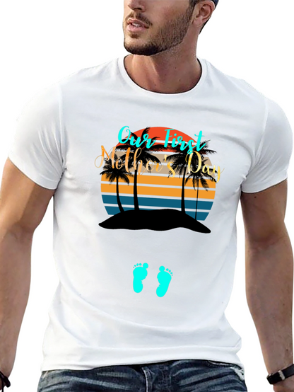 First Mothers Day T-Shirt - Baby Feet Design