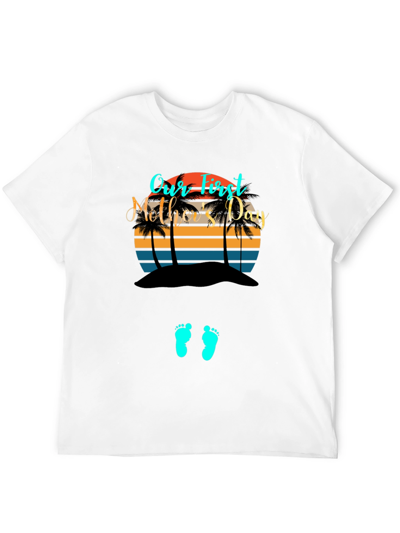 First Mothers Day T-Shirt - Baby Feet Design