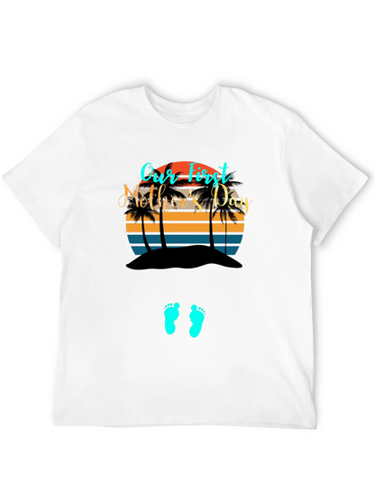 First Mothers Day T-Shirt - Baby Feet Design