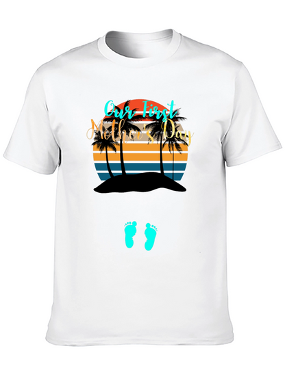 First Mothers Day T-Shirt - Baby Feet Design