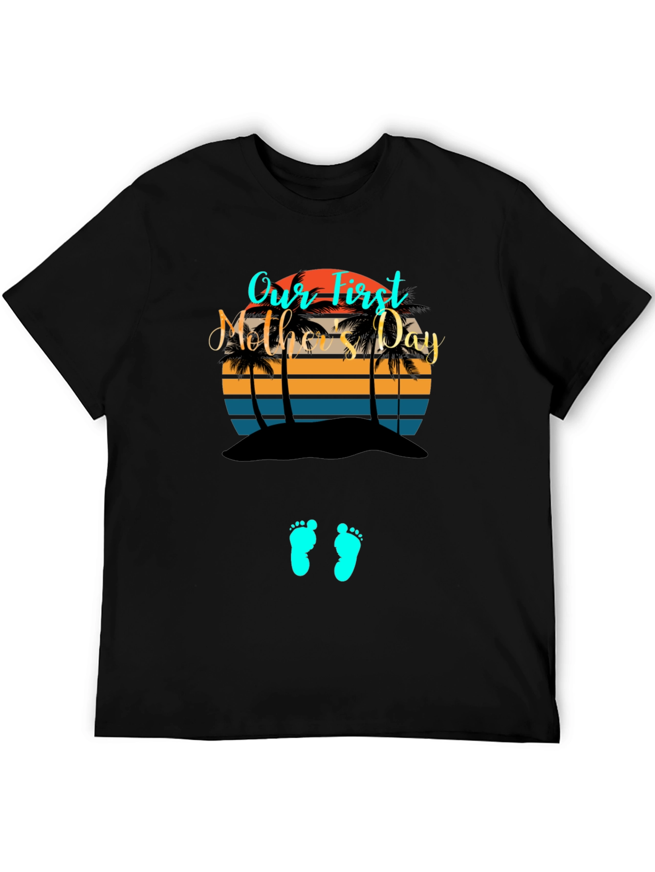First Mothers Day T-Shirt - Baby Feet Design