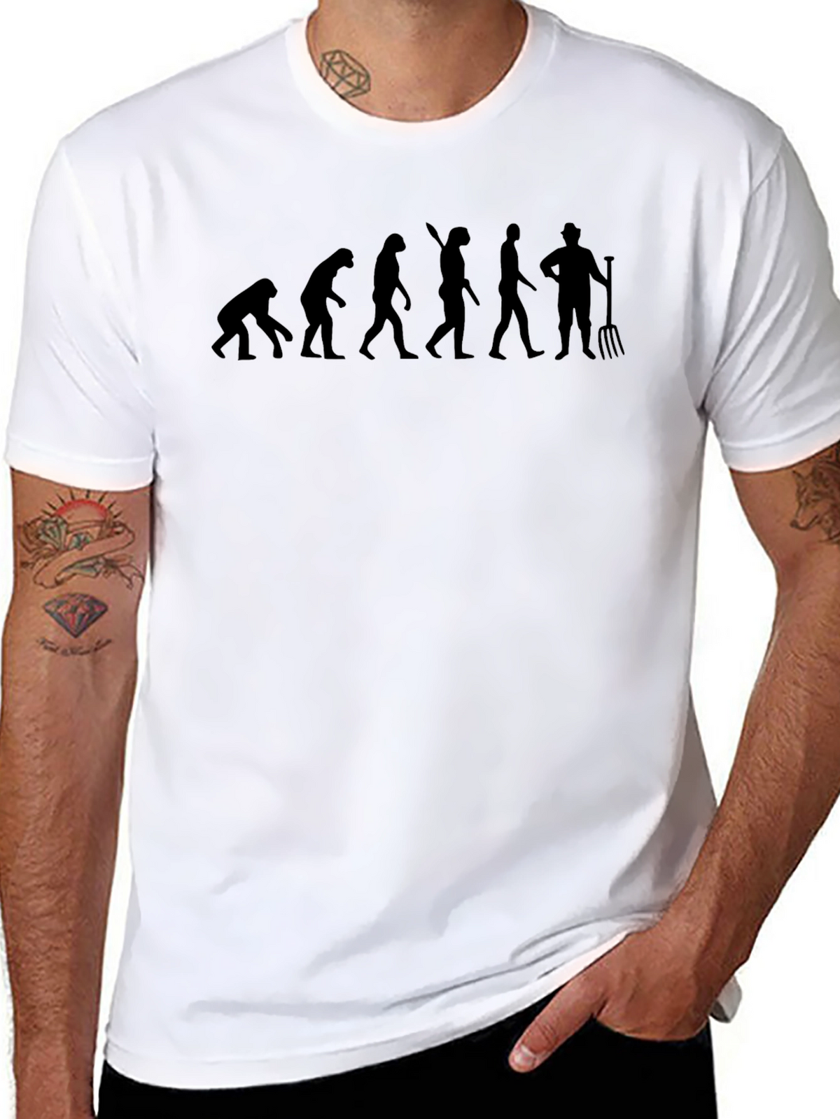 Evolution of Farming Humor T-Shirt