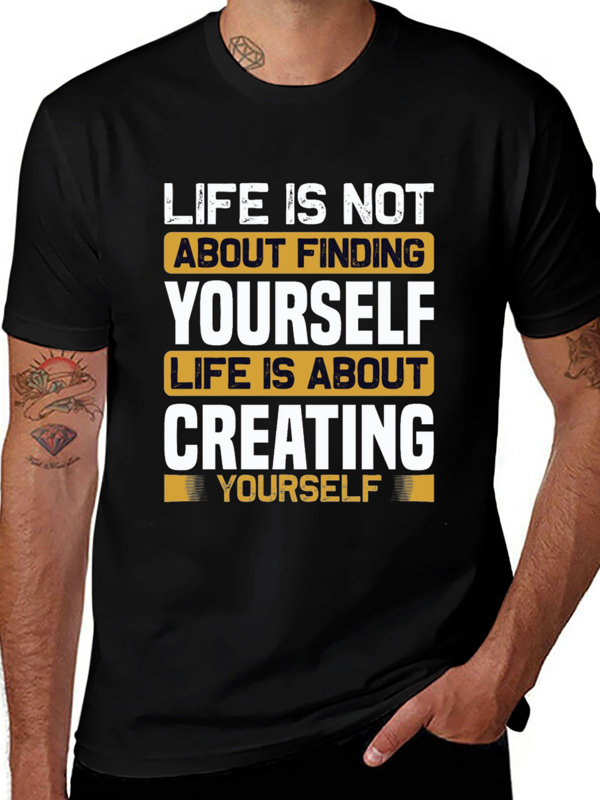 Inspirational Life Quote T-Shirt - Create Yourself
